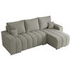 ECKSOFA KIRASSO L Hellgrau Boucle - Hellgrau/Grau, Textil (245/147cm) - MKS