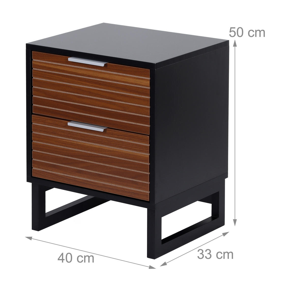 NACHTTISCH - Multicolor, Holz/Holzwerkstoff (33/40/50cm) - Relaxdays