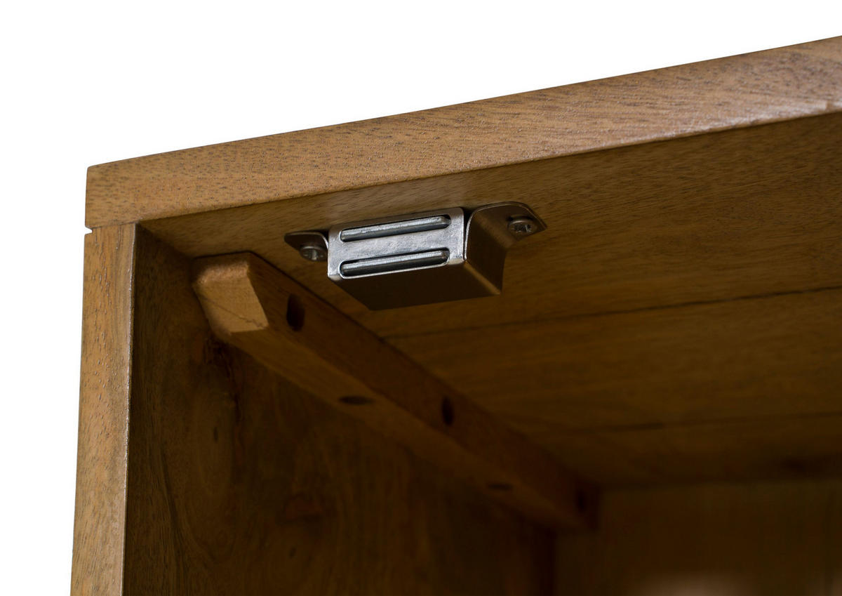 HÄNGESCHRANK Mango 30x30x150 hellbraun geölt MIAMI #125 - Braun, Holzwerkstoff (30/150/30cm) - Massivmoebel24