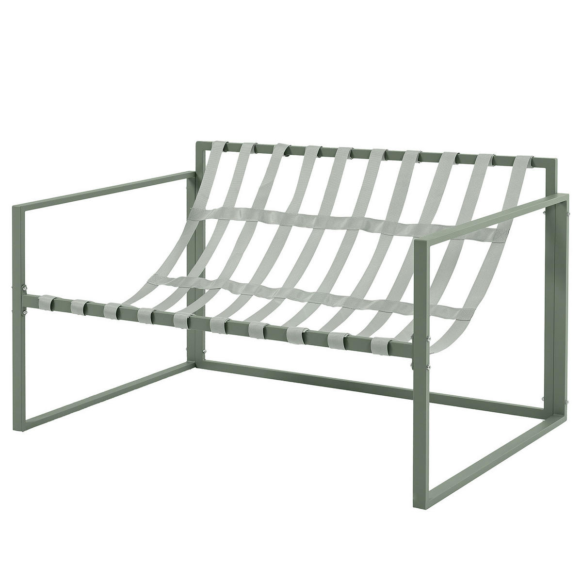 GARTENSITZGRUPPE - Eisen / Polyester - Schwarz / Grau - 4-teilig - Grau, Glas/Textil - home24