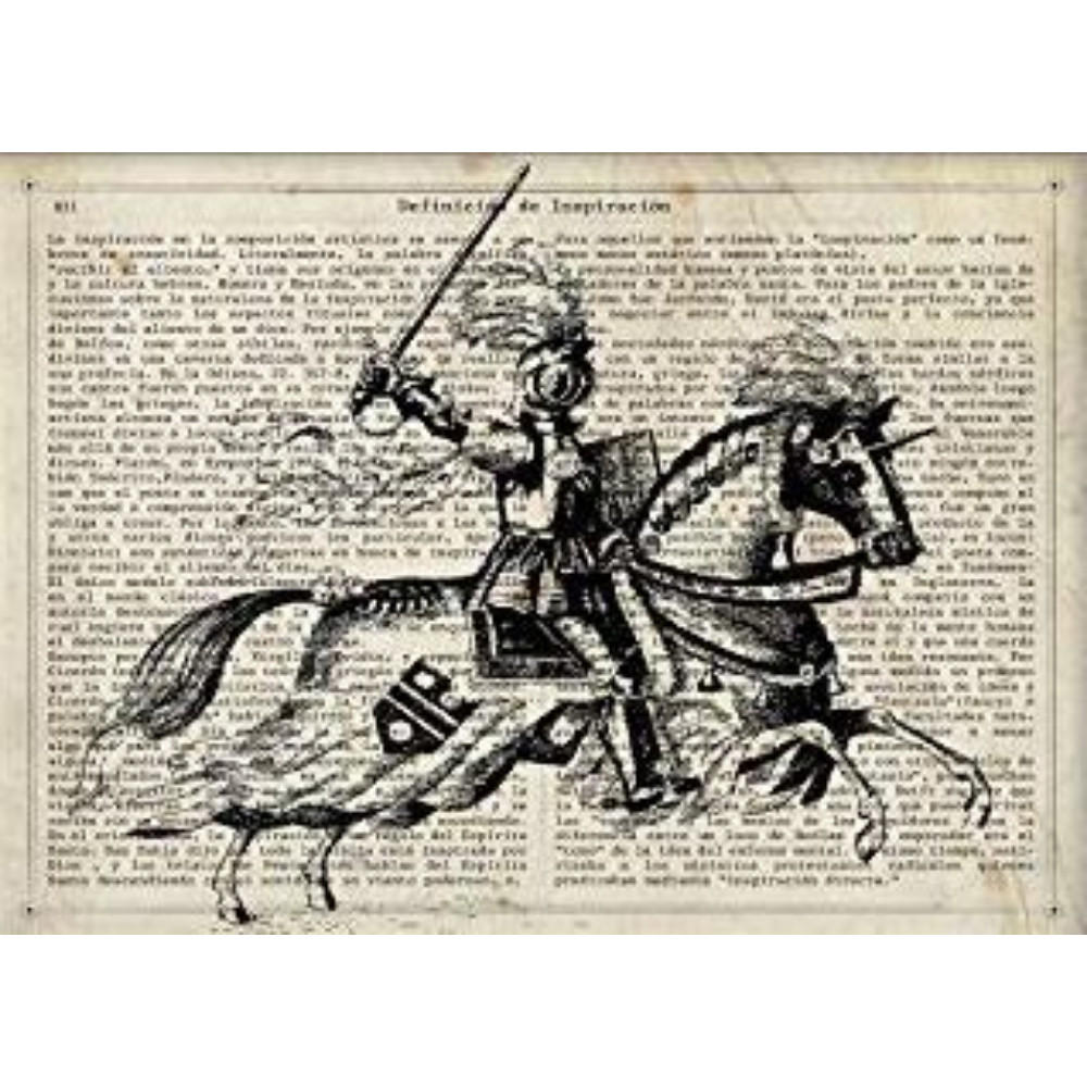 POSTER Gentleman Zur Ladung A4 Schwarzer Rahmen - Schwarz, Papier (29.7/5/21cm) - Nacnic