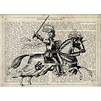 POSTER Gentleman Zur Ladung A4 Schwarzer Rahmen - Schwarz, Papier (29.7/5/21cm) - Nacnic