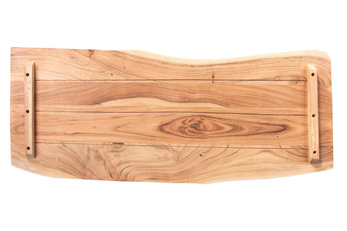TISCHPLATTE CURTIS - Beige/Naturfarben, Akazienholz/Holz (40/100/3cm) - SAM