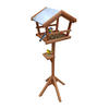 VOGELFUTTERHAUS - Orange, Holz/Metall (36/121/30cm) - Relaxdays