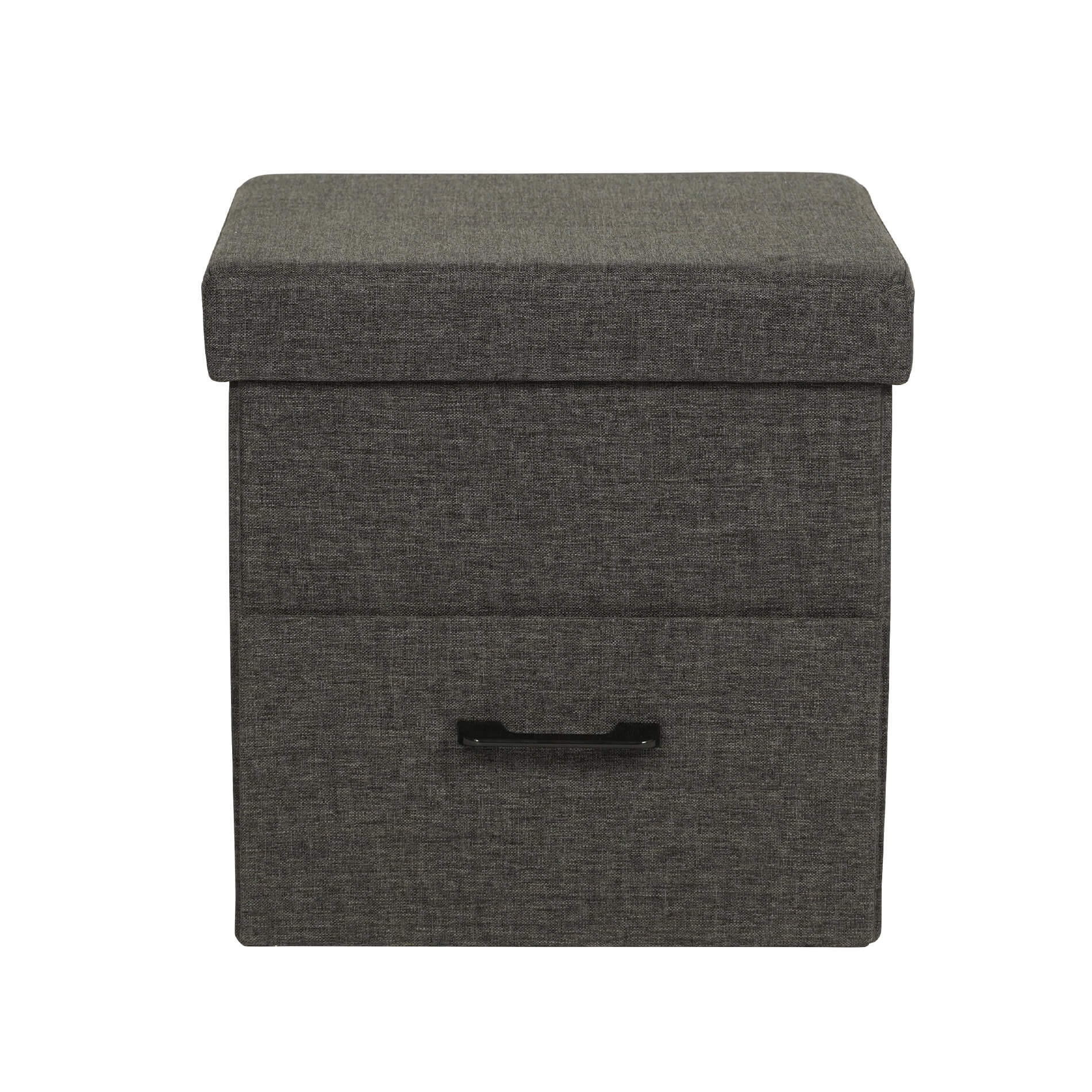 Mobili Rebecca Pouf Grau 40x40x40 cm