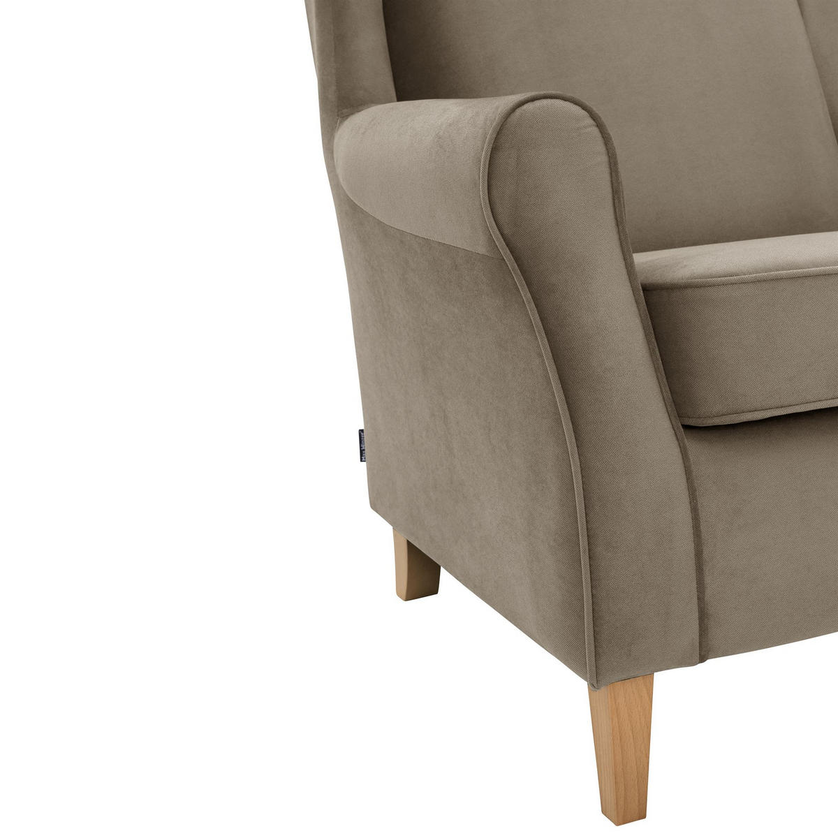 SOFA 3-Sitzer Karlen Flachgewebe hellbraun - Hellbraun, Kunststoff (193/103/86cm) - 58aufmkessel