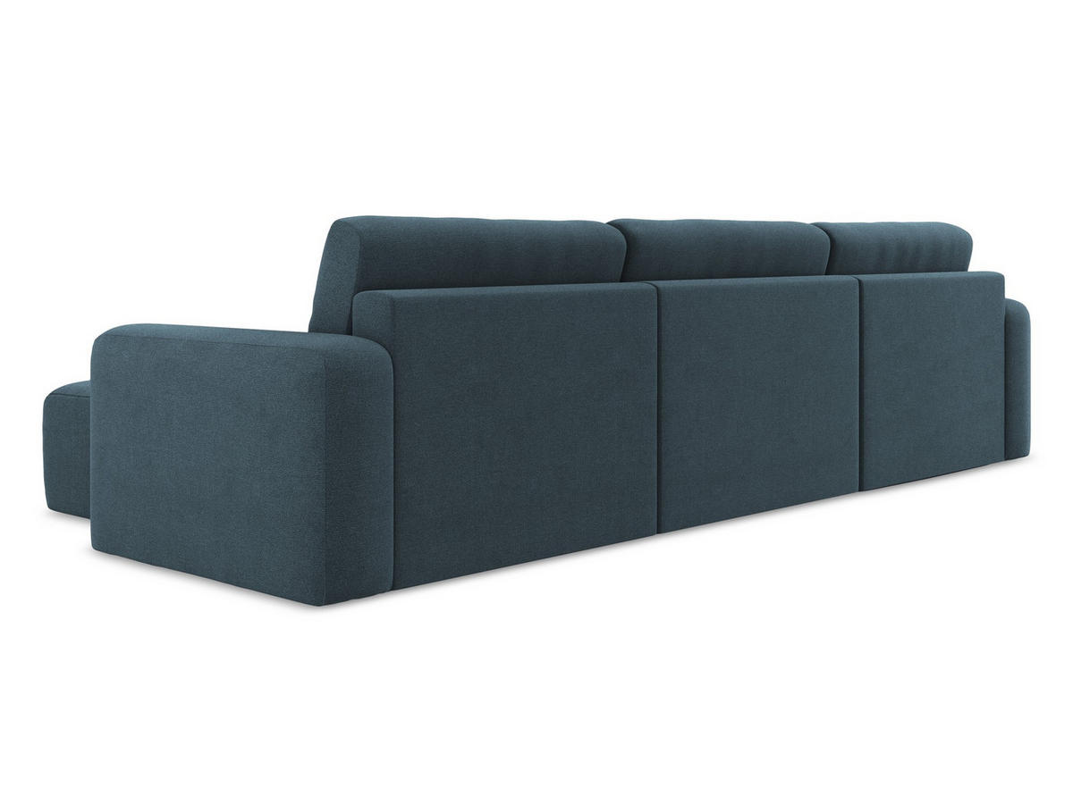 WOHNLANDSCHAFT Strukturstoff Stoff Blau - Blau/Pink, Kunststoff/Textil (332/79/149cm) - Makamii