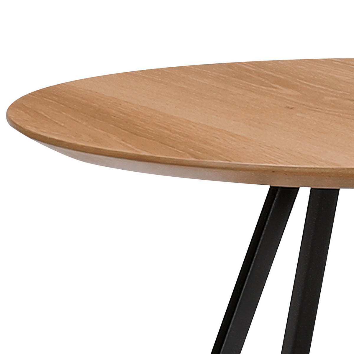 BEISTELLTISCH - Eiche / Schwarz - Eichefarben/Schwarz, Holzwerkstoff/Metall (50/50/45cm) - home24