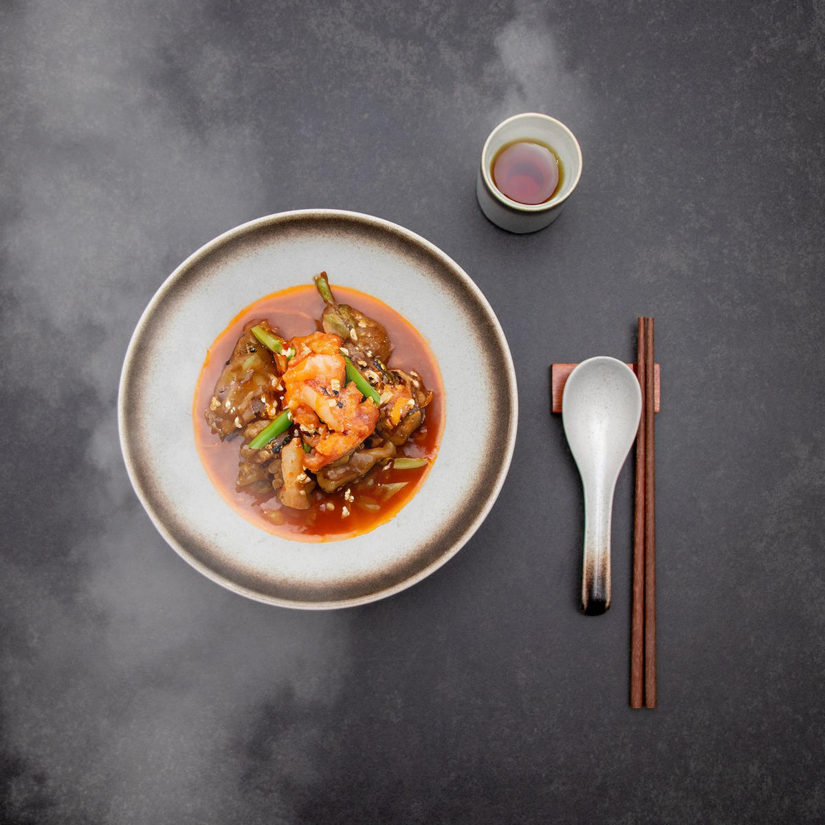 RAMEN SCHÜSSEL SET für 2 Personen aus Keramik - Weiß, Keramik - Intirilife