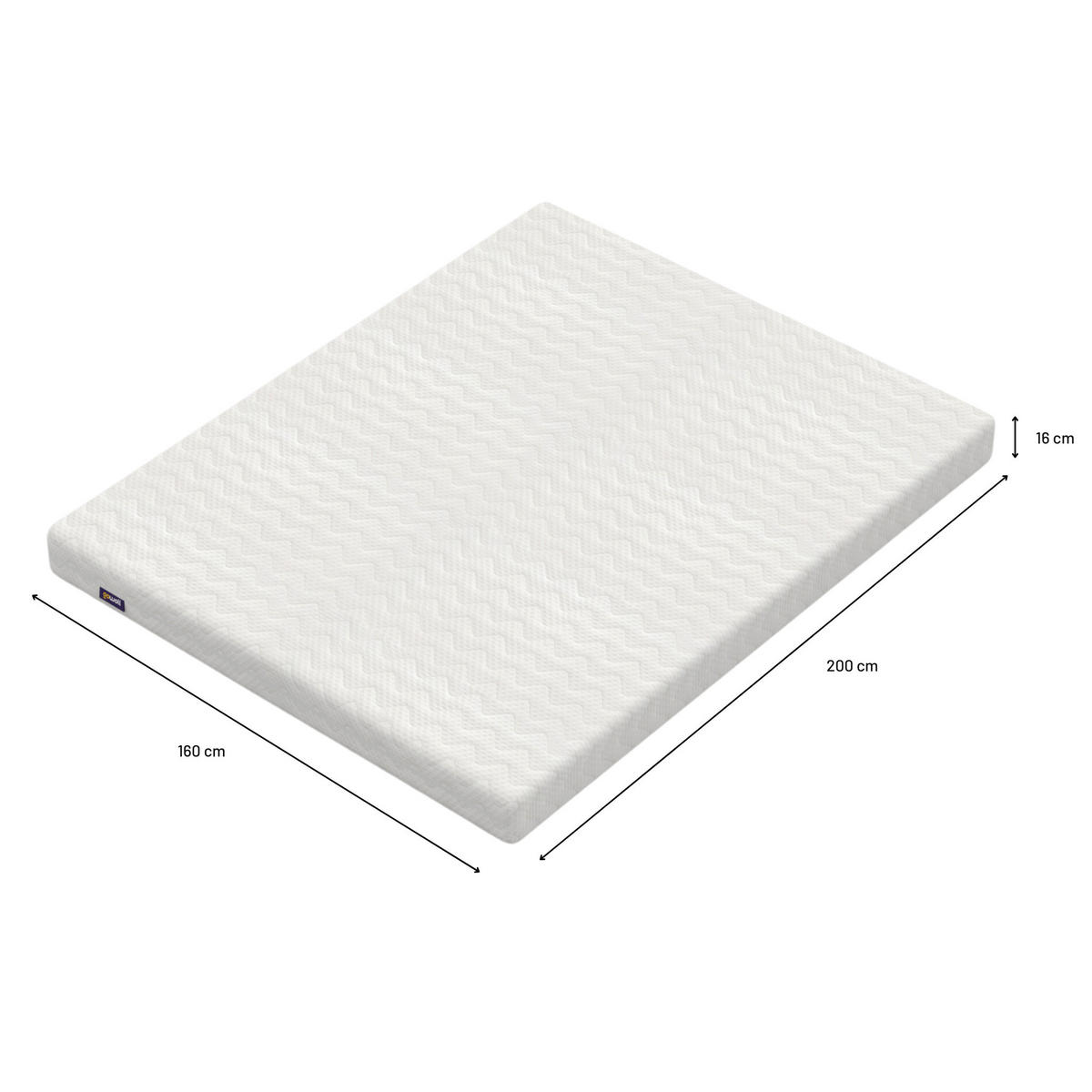MATRATZE Duo Comfort Matratze 160 x 200 Höhe 16 cm - Weiß, Textil (160/200cm) - Gowoll