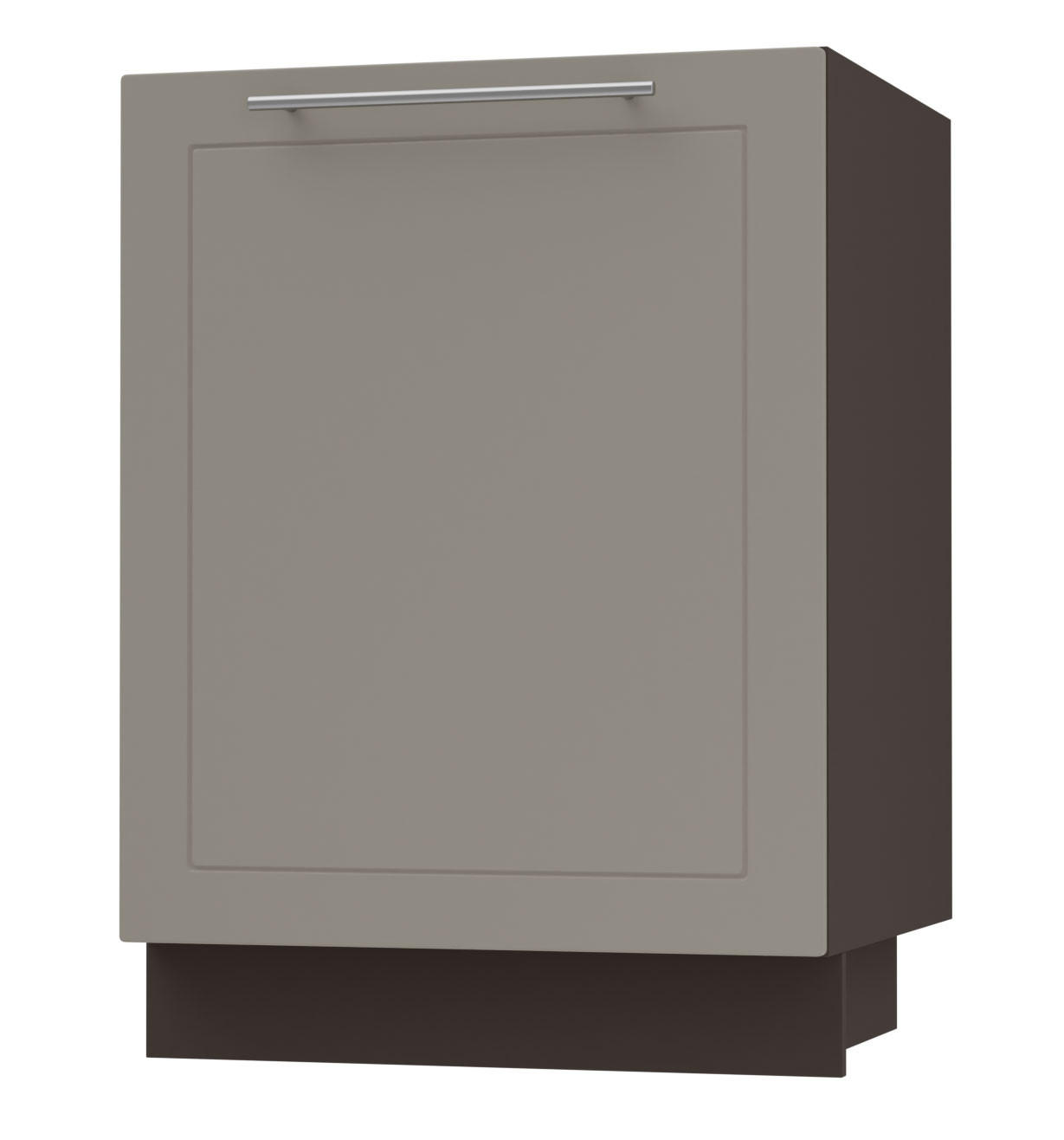 KÜCHENUNTERSCHRANK Kvantum D1D/60 Beige Matt / Lava Matt 60 / 50 / 82cm - Dunkelgrau/Beige, Holz/Holzwerkstoff (60/82/50cm) - Feldmann-Wohnen