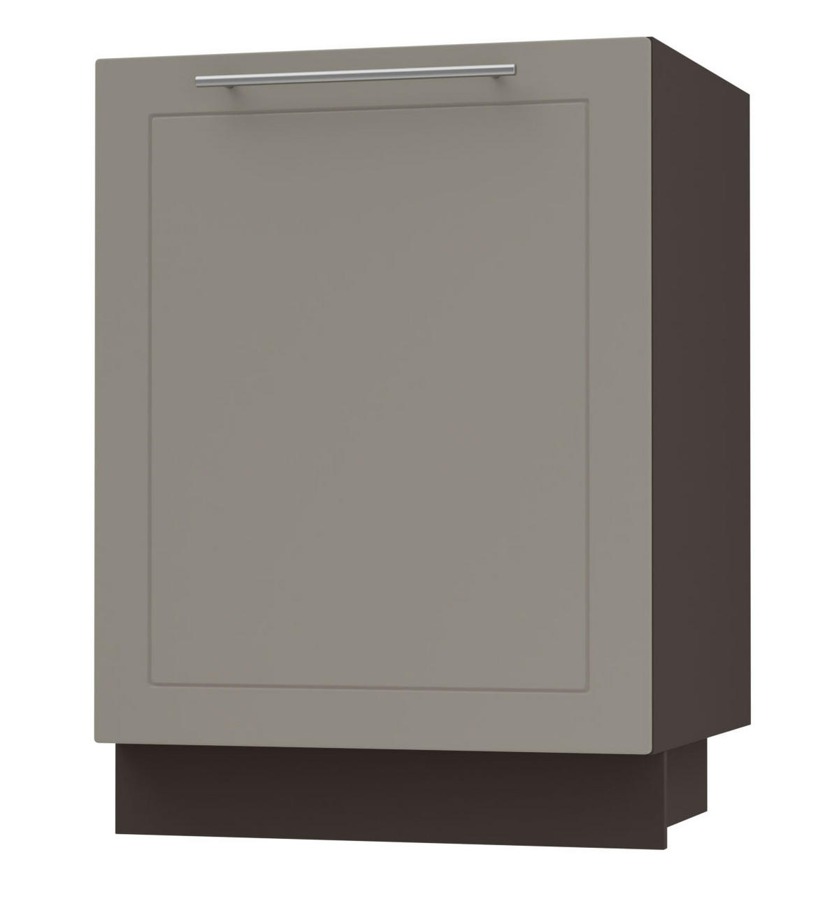 KÜCHENUNTERSCHRANK Kvantum D1D/60 Beige Matt / Lava Matt 60 / 50 / 82cm - Dunkelgrau/Beige, Holz/Holzwerkstoff (60/82/50cm) - Feldmann-Wohnen
