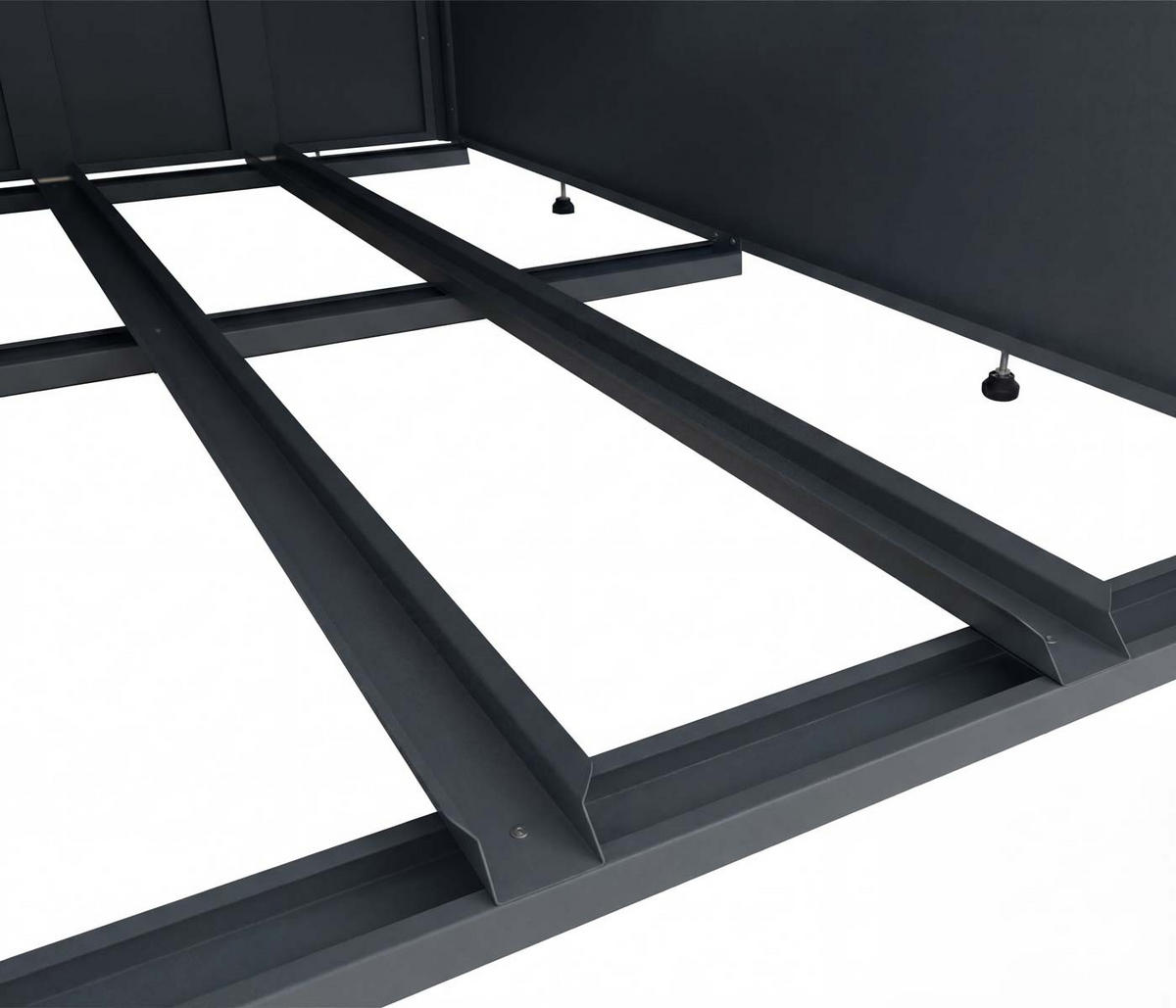 FAHRRADGARAGE 2er 123x113x208cm Anthrazit - Anthrazit, Metall (113/123/208cm) - PROREGAL