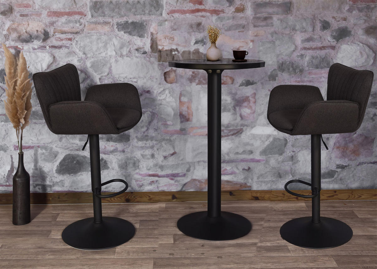 BAROVÁ ŽIDLE Tmavě hnědá - tmavě hnědá, textil (50/110/45cm) - MCW