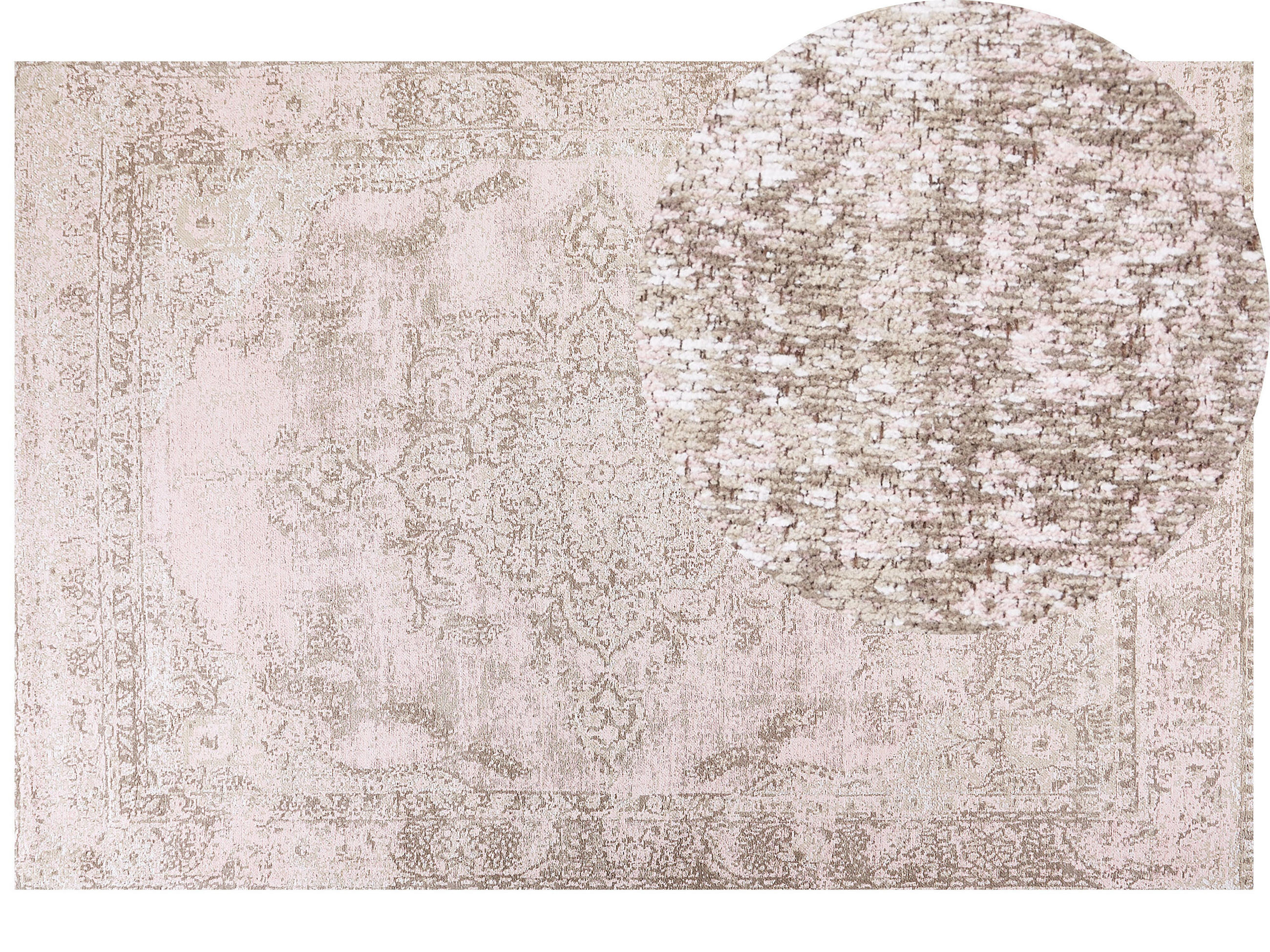KURZFLOR-TEPPICH Matarim 300/200 cm - Pink, Textil (200/300cm) - Beliani