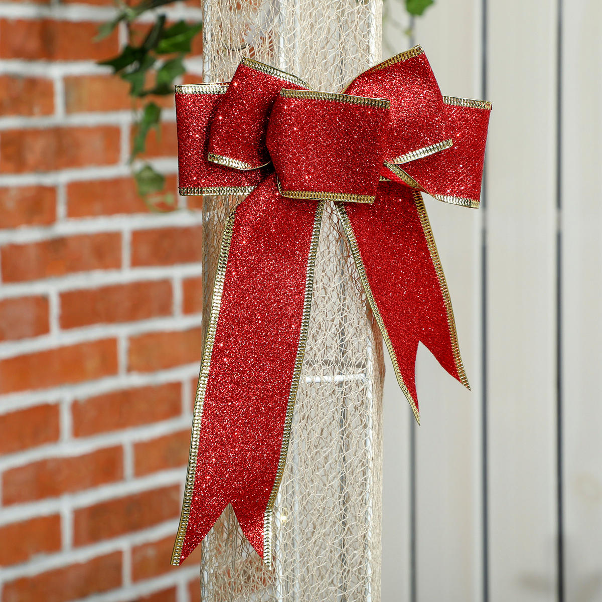 LATERNENPFAHL, 2,15 m beleuchtet, 155 LEDs, Weihnachtslaterne - Multicolor, Metall (44/215/44cm) - Outsunny