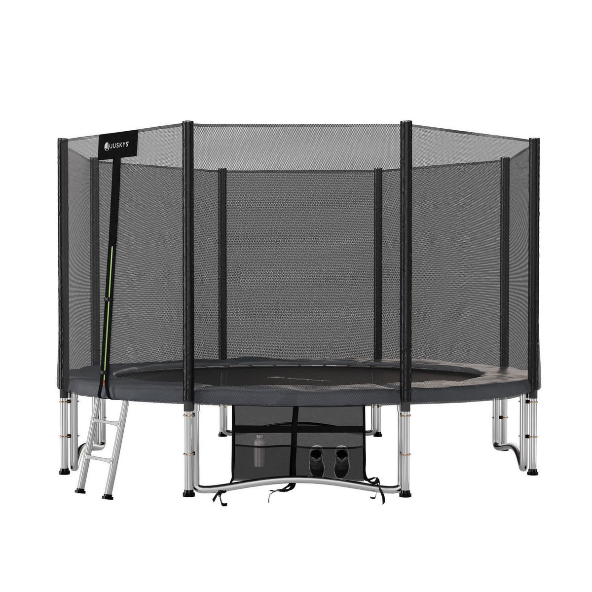 TRAMPOLIN JumpMaster XL 366cm schwarz - Schwarz, Metall (366/366cm) - Juskys