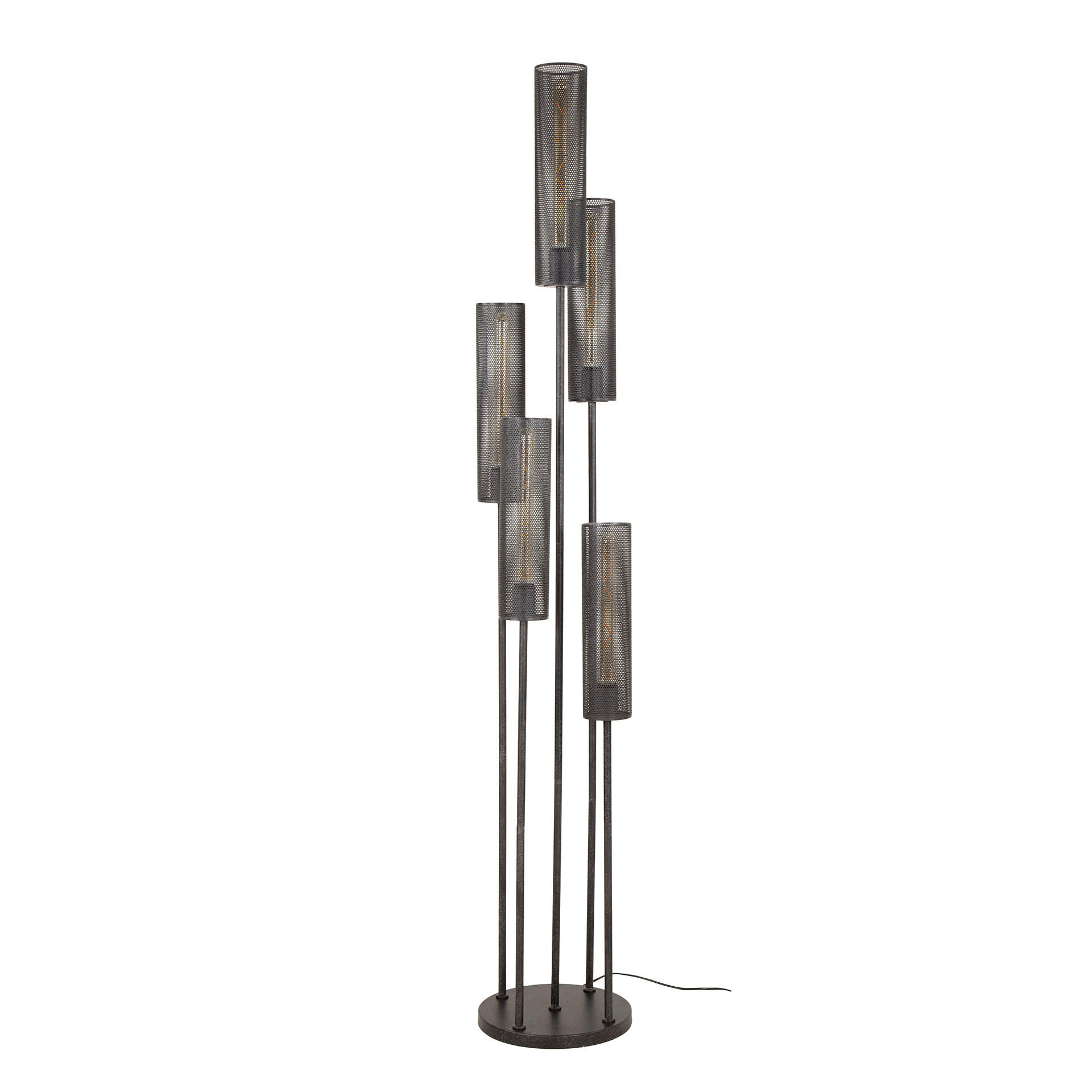 STEHLEUCHTE Tube Schwarz 32/32/ 172 cm - Schwarz, Metall (32/32/172cm) - Hoyz Collection