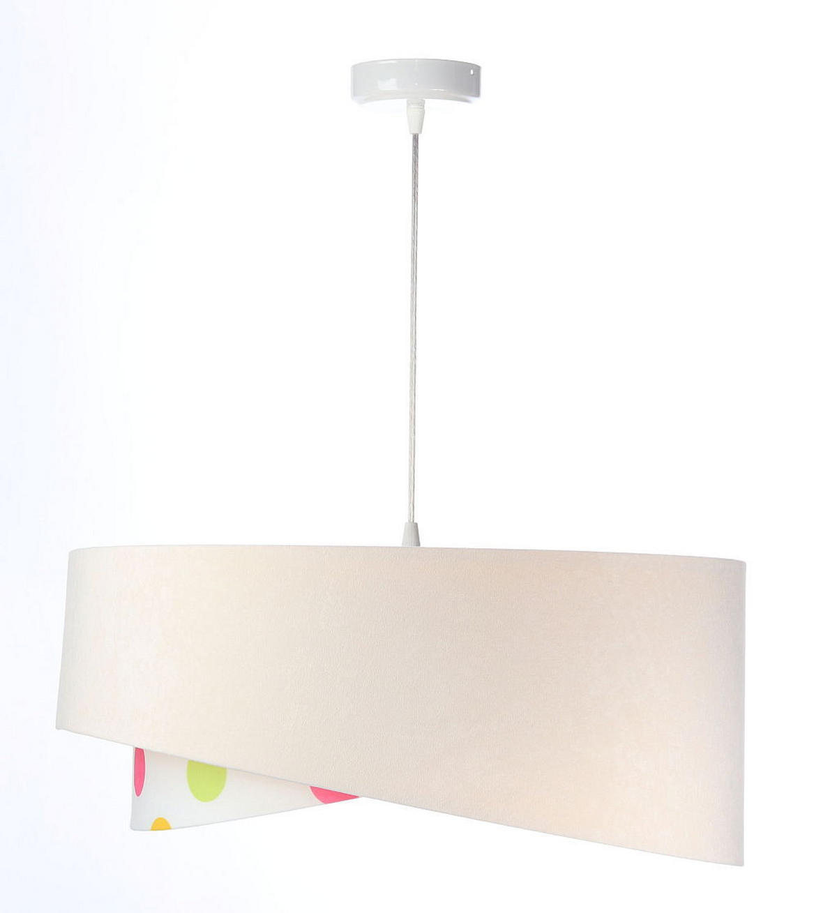 HÄNGELEUCHTE Weiß 50/23 cm - Orange, Kunststoff (50/1/23cm) - ONZENO