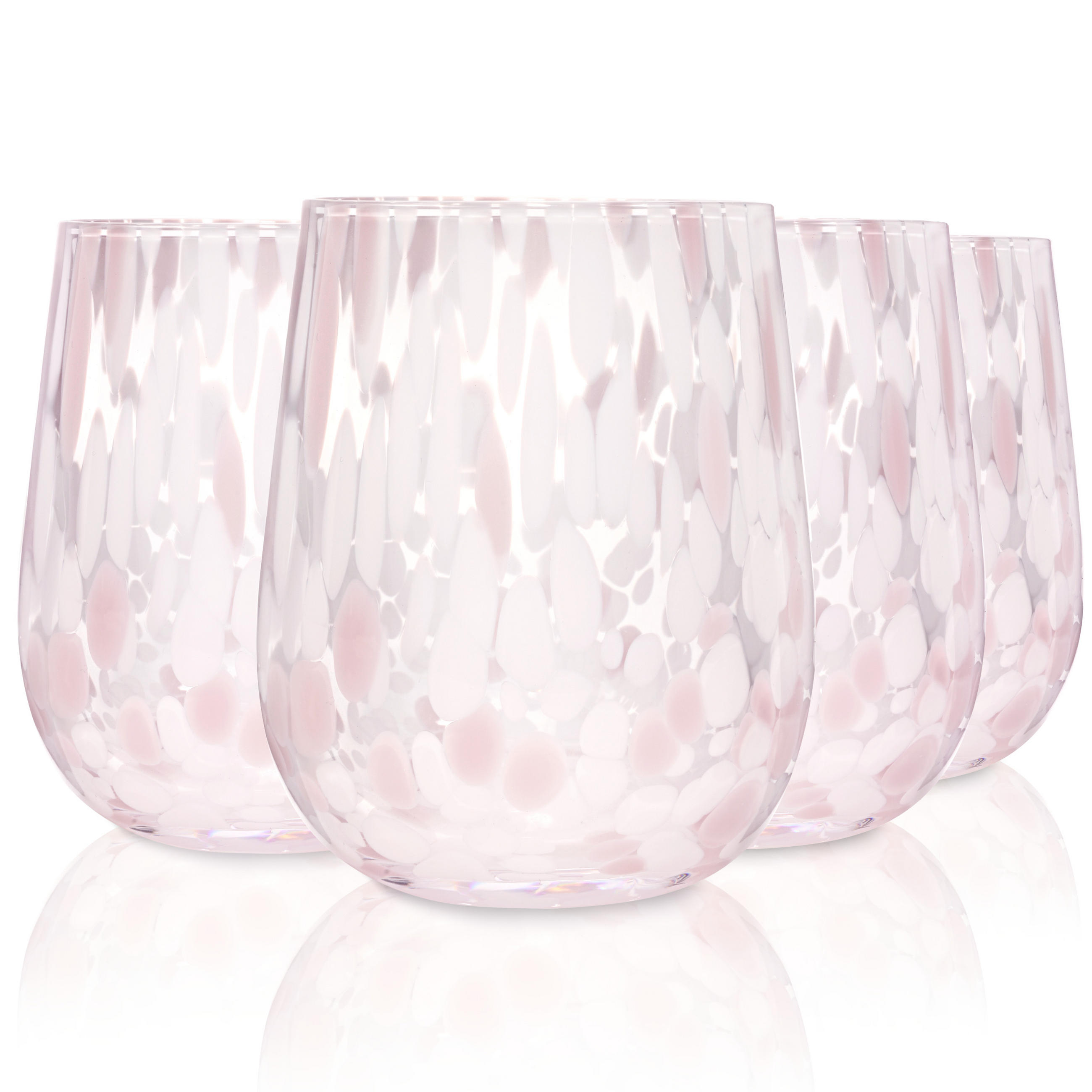 TRINKGLÄSER Set Curacao - 4 teilig - Transparent/Rosa, Glas - Sänger