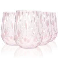 TRINKGLÄSER Set Curacao - 4 teilig - Transparent/Rosa, Glas - Sänger