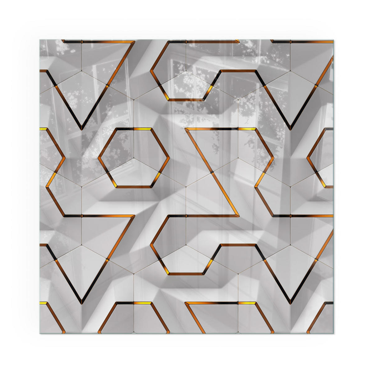 GLASPLATTE für Kamin 60x60 cm - Weiß, Glas (60/60/0.4cm) - TULUP