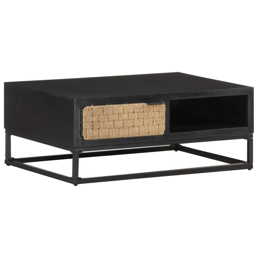 COUCHTISCH 90x60x35 cm Mango Massivholz - Schwarz, Holzwerkstoff (90/60/35cm) - furnicato