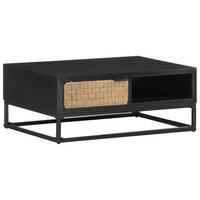 COUCHTISCH 90x60x35 cm Mango Massivholz - Schwarz, Holzwerkstoff (90/60/35cm) - furnicato