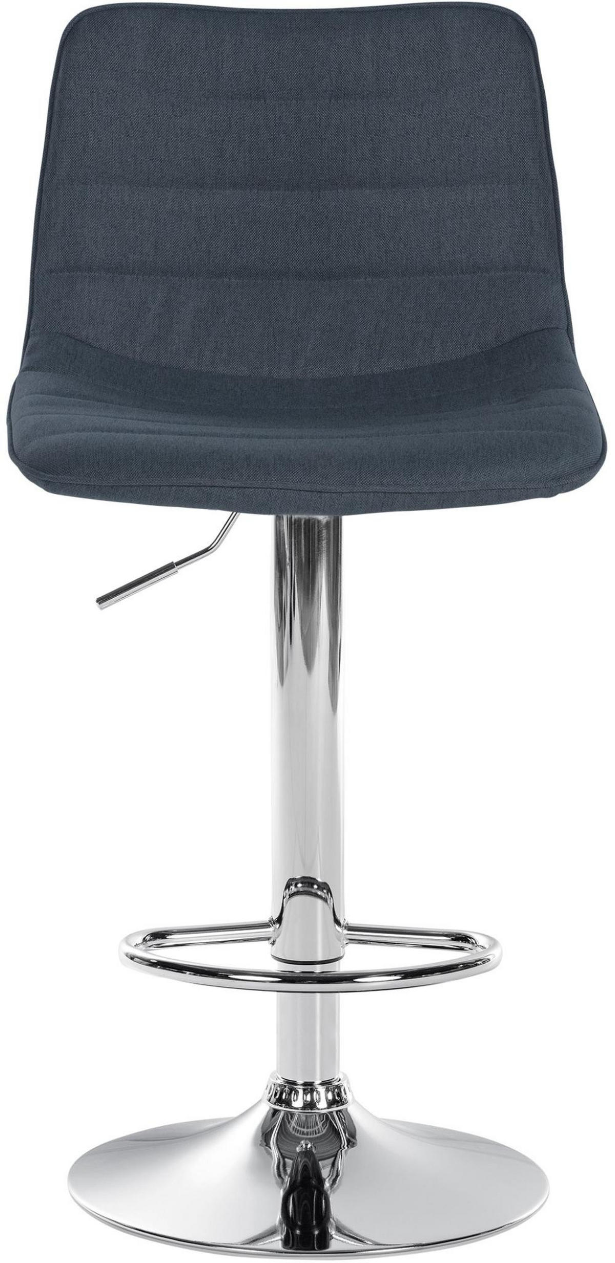 BARHOCKER 2er Set Stoff dunkelgrau - Dunkelgrau, Textil/Metall (45/89/46cm) - CLP
