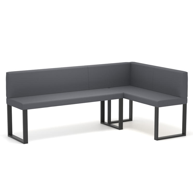 ECKBANK rechts SANA U Kunstleder glatt, 142/196 cm Grau - Grau, Kunststoff/Textil (142/196cm) - Idohome