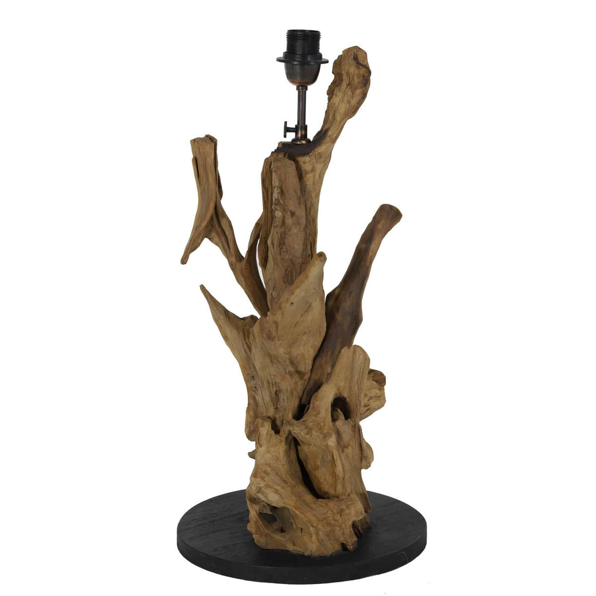 LAMPENFUSS Arbanasi Braun Ø30/63 cm - Braun, Holz (30/30/63cm) - Light & Living