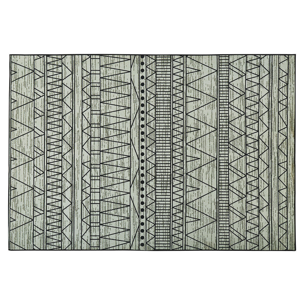 KURZFLOR-TEPPICH Keban 230/160 cm - Schwarz, Kunststoff (160/230cm) - Beliani