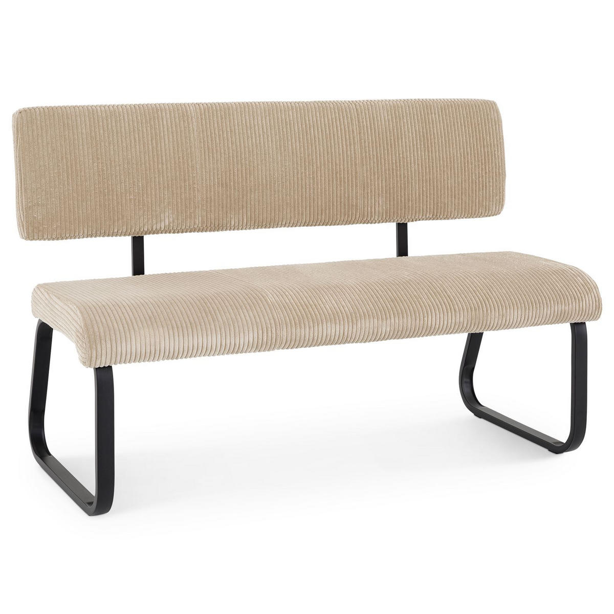 ESSZIMMERBANK MATESE - Beige, Textil/Metall (135/88/58cm) - IDIMEX