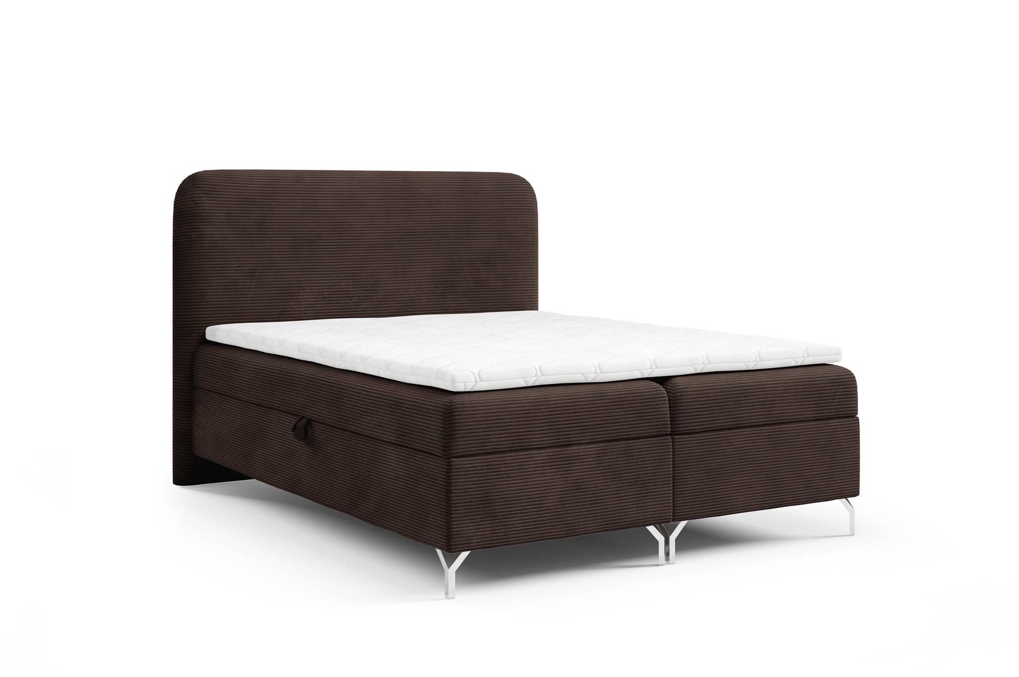 BOXBETT Emilio - Braun, Holzwerkstoff/Textil (140/200cm) - Fun Möbel