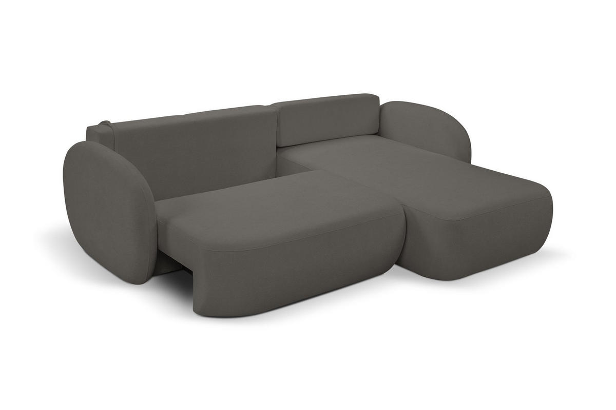 ECKSOFA Olena - Dunkelgrau (Sicuro 80) - Dunkelgrau, Holzwerkstoff (248/174cm)
