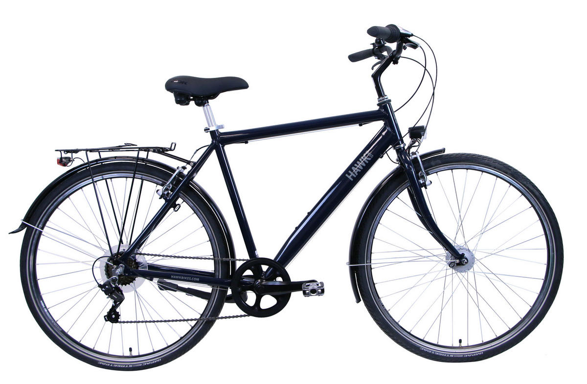 CITYBIKE Citytrek Easy Blue Gent 7 Gang 28 Zoll Größe: 55cm - Blau, Metall (55cm) - Hawk Bikes