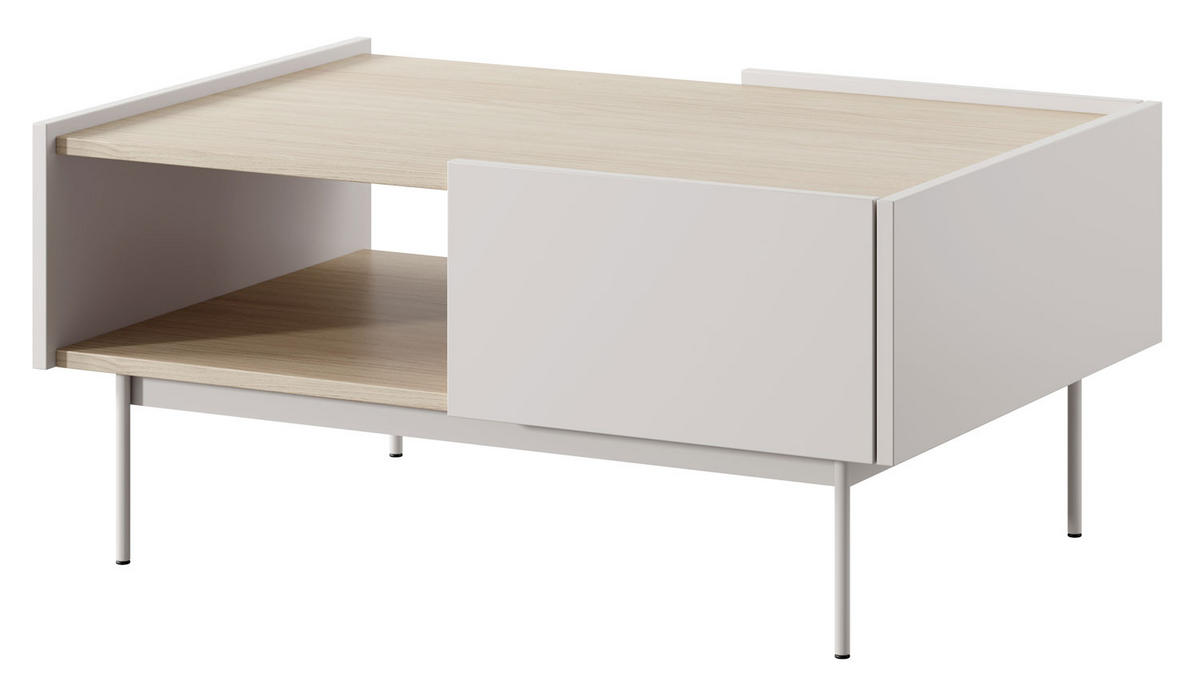 COUCHTISCH Color L97 Kaschmir 97 / 65 / 45cm - Eichefarben/Beige, Holz/Holzwerkstoff (65/97/45cm) - Feldmann-Wohnen
