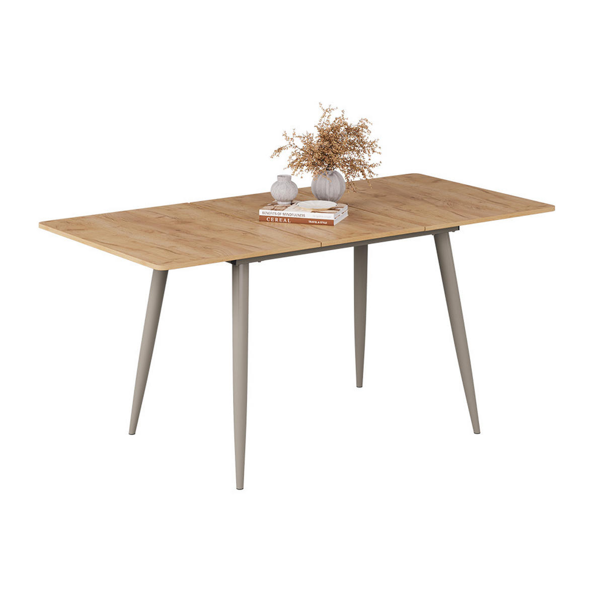 Greige/Eichefarben, Holzwerkstoff (80/120/75cm) - Vicco