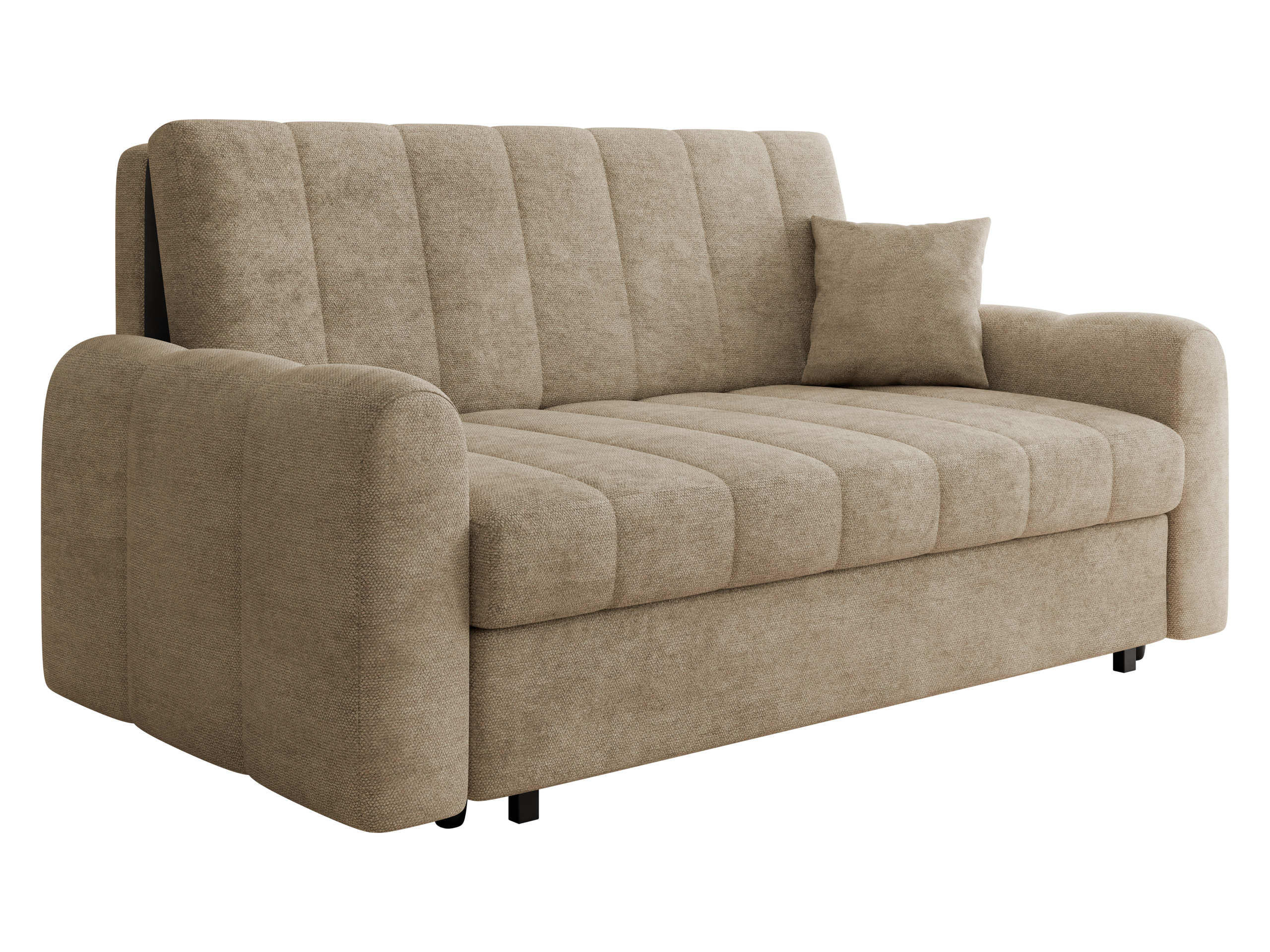 SCHLAFSOFA Viva Moon IV - Hellbraun/Schwarz, Holz/Metall (188/85/98cm) - MIRJAN24