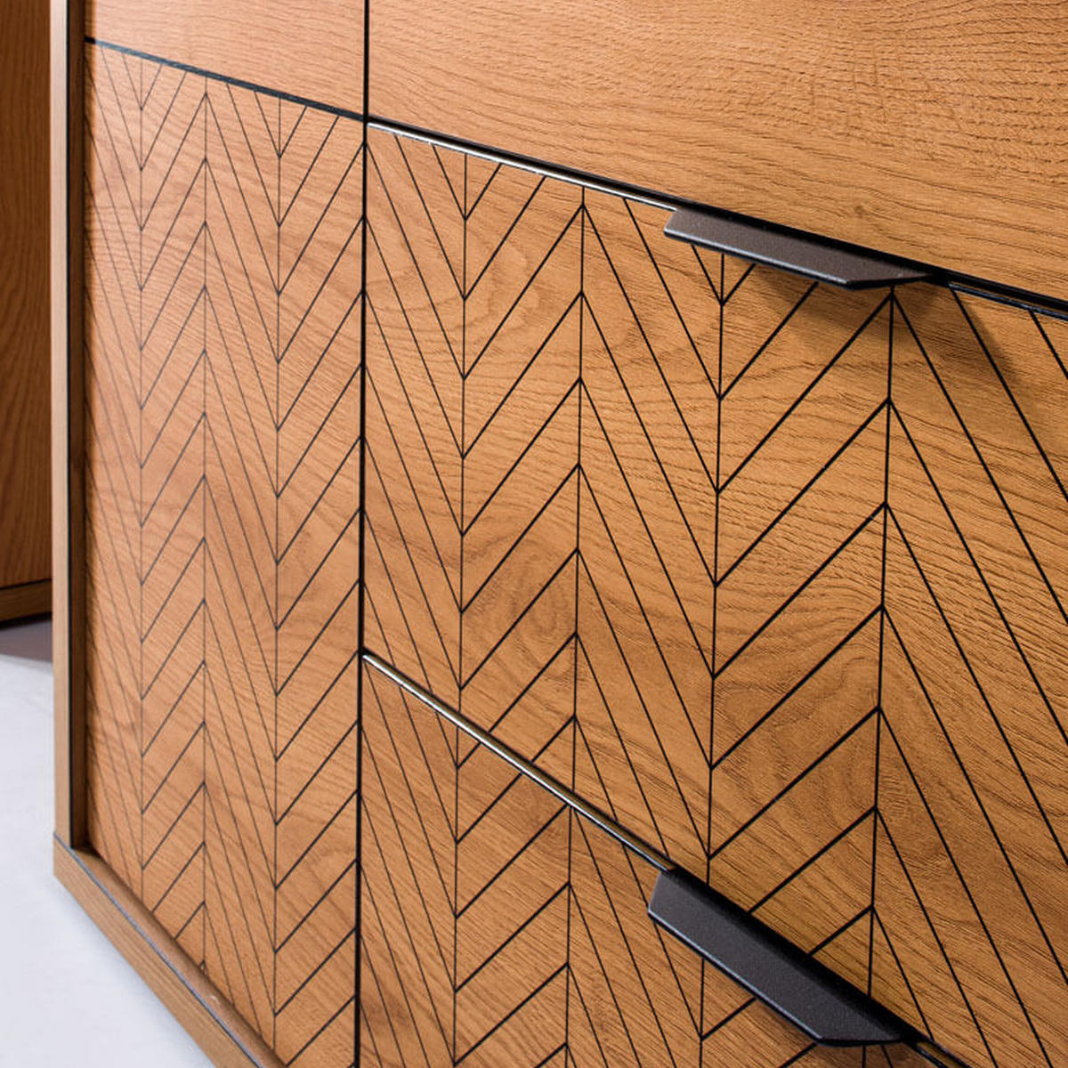 KOMMODE Fonti F-5 117,5 x 90 x 40,6 cm Karamell-Eiche - Eichefarben, Holzwerkstoff (117.5/90/40.6cm) - Koseto