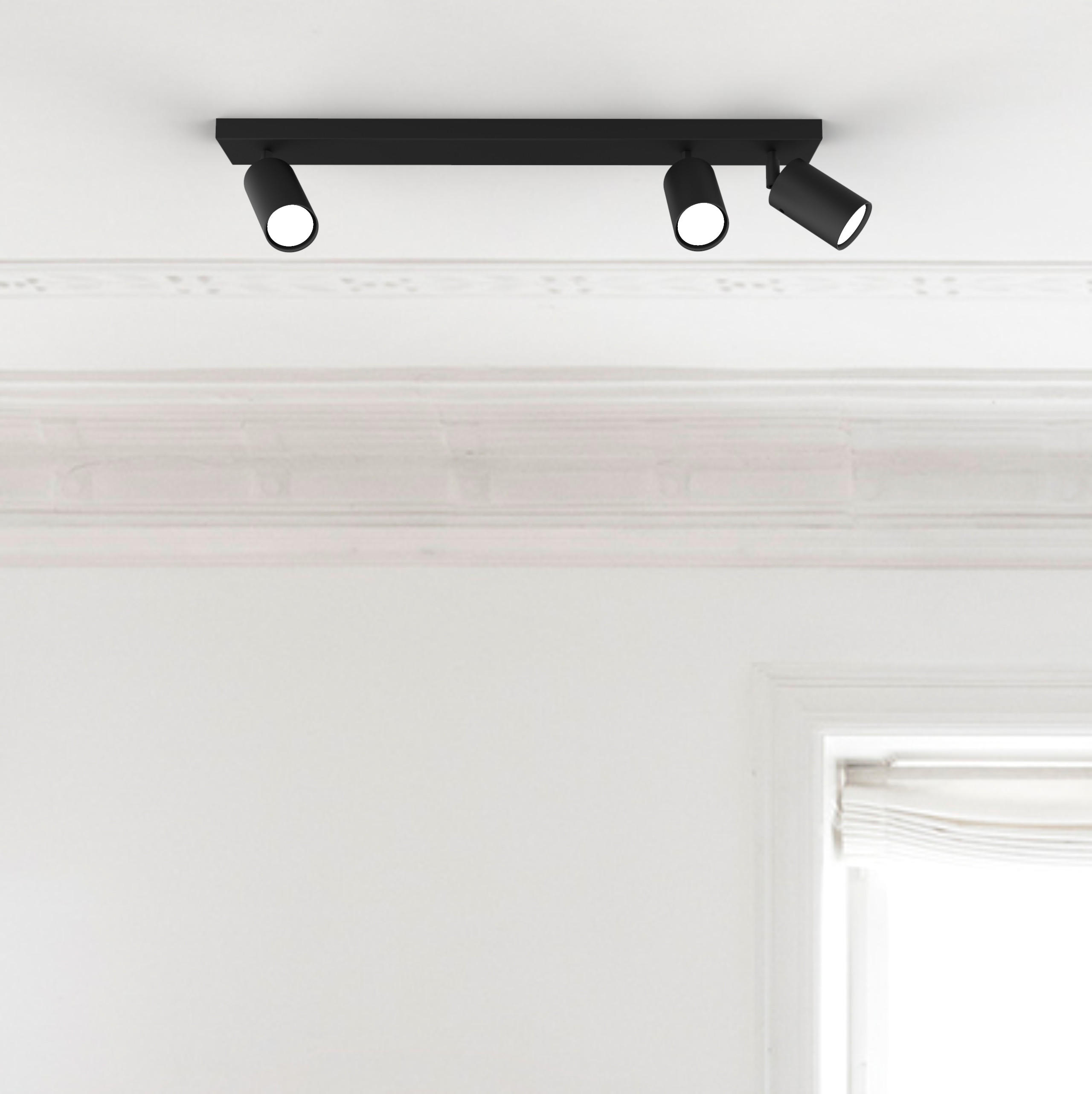 DECKENLEUCHTE - Schwarz, Metall (6/70/6cm) - Lumicom