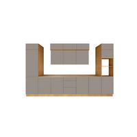 KÜCHENZEILE 420 cm - Nexa KÜ-LN-004 - in Beige / Matt - Beige, Holz (420/212/58cm) - ROYAL24_MARKT
