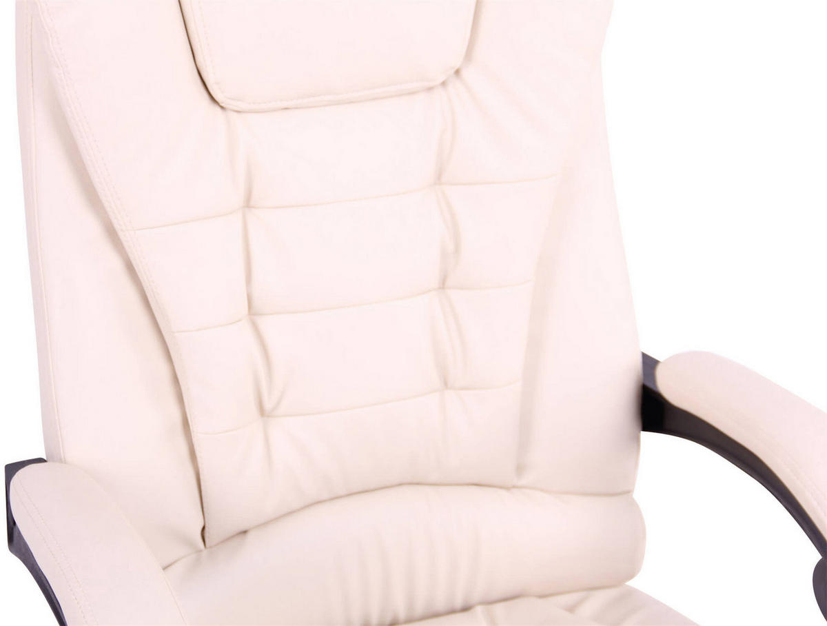 BÜROSTUHL Onix, Kunstleder Creme - Creme, Textil/Metall (67/125/68cm) - TPFLiving