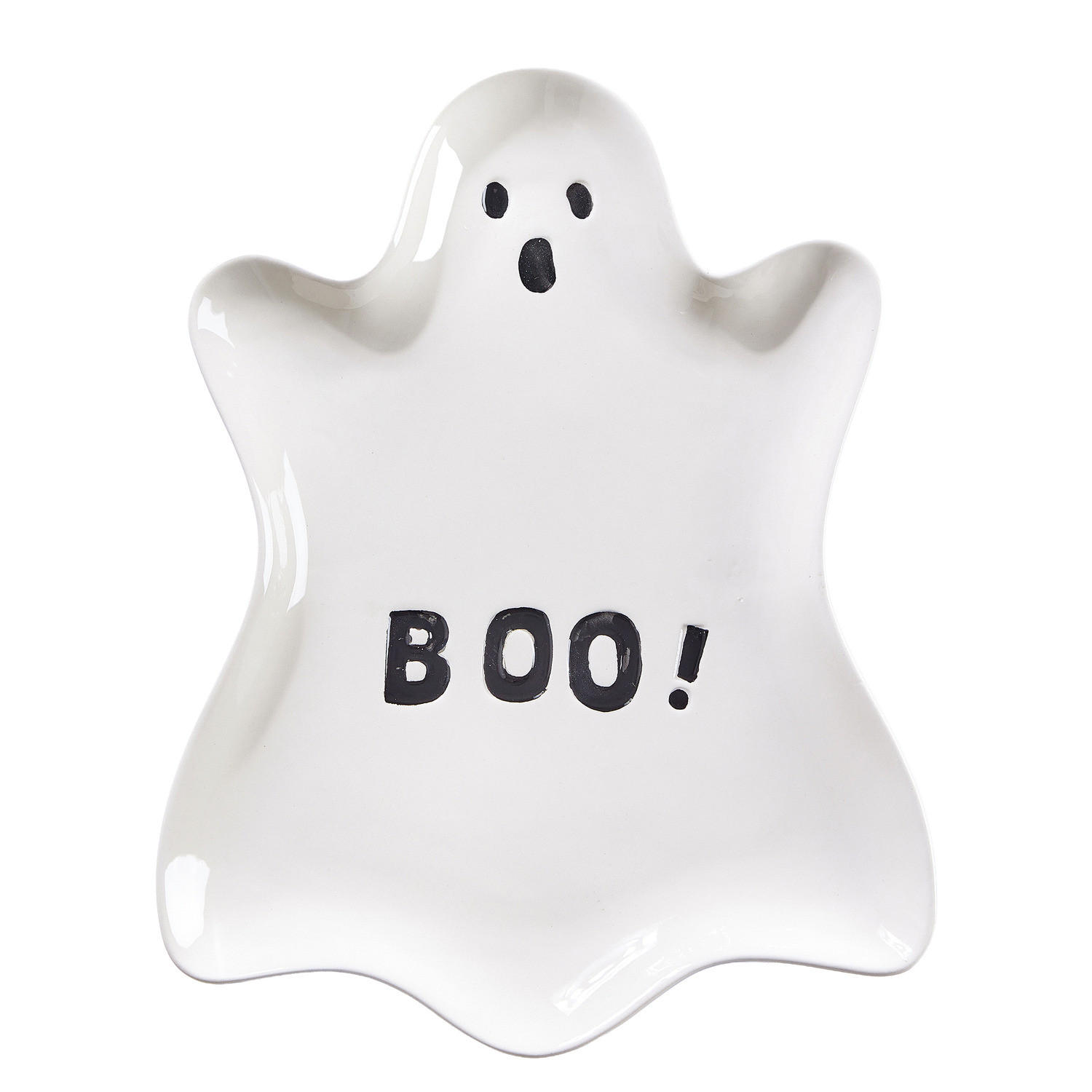DEKO-TELLER Halloween Geist - Weiß, Stein (3cm) - Butlers