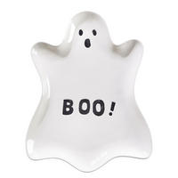 DEKO-TELLER Halloween Geist - Weiß, Stein (3cm) - Butlers