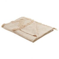 DECKE Beige Fatehpur 130/180 cm - Beige, Naturmaterialen/Textil (130/180cm) - Beliani