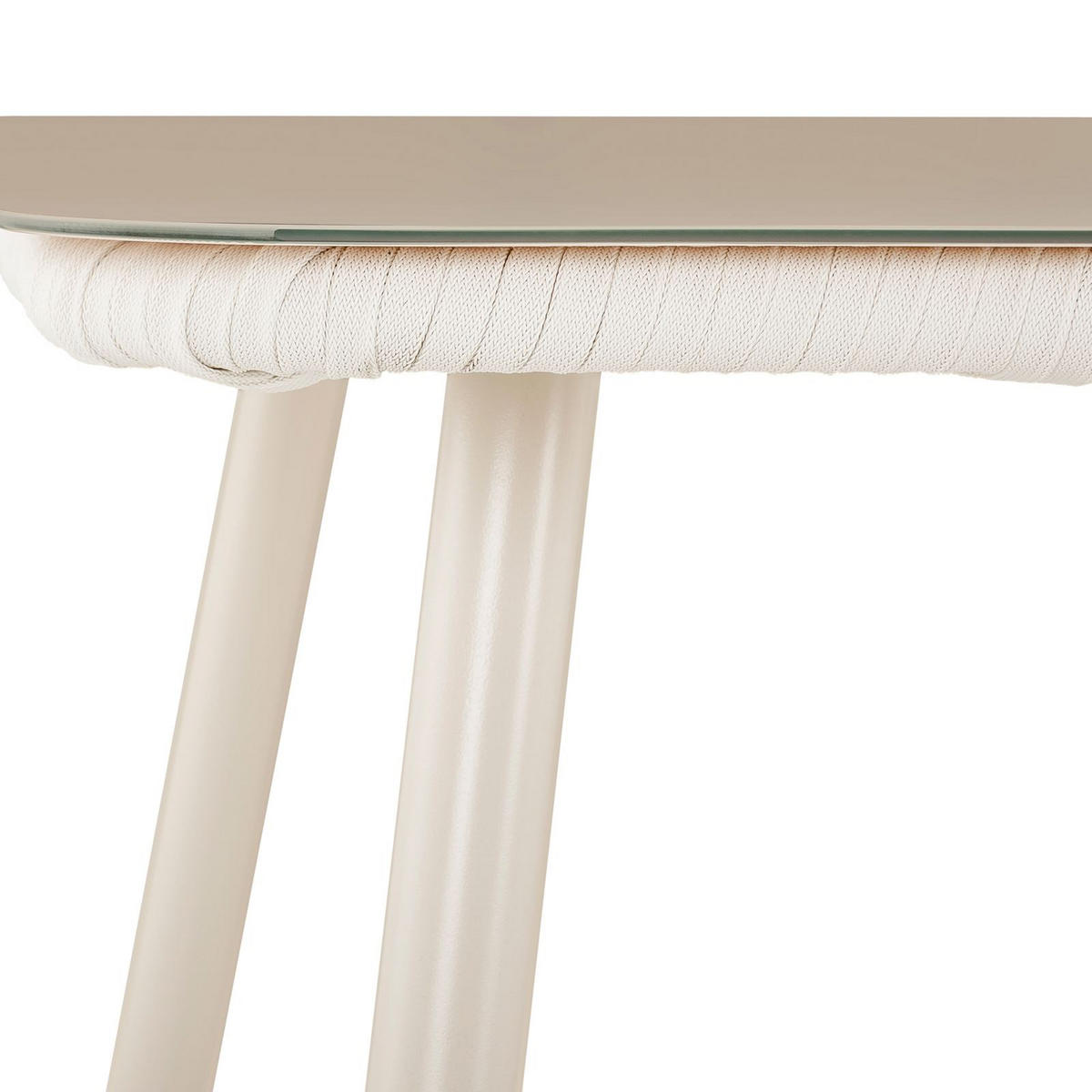 GARTENTISCH VOLONTE - Beige, Glas/Metall (90/160/75cm) - IDIMEX