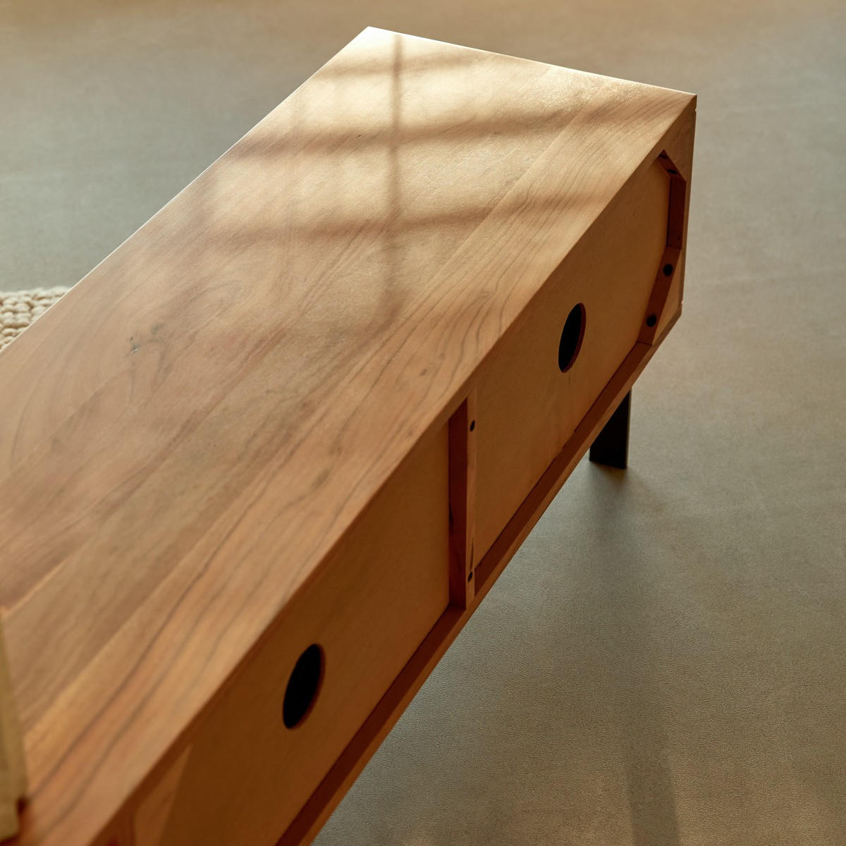 TV-SCHRANK Temis Natur aus Akazie - Naturfarben, Holz (160/40/35cm) - Tikamoon