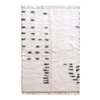 BERBERTEPPICH modern handgefertigt aus Wolle 140x 200 cm - Weiß, Naturmaterialien (140/200cm) - AFK Living