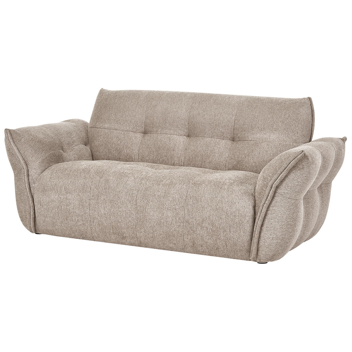 POHOVKA 2-místná Látka Taupe Halba - šedohnědá, textil (174/80/85cm) - Beliani